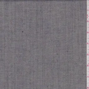 1 1/8 YD PC-Black/Pearl Twill Suiting Fabric