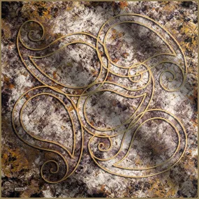 Aker Abstract Paisley Gold AK7497 90 cm