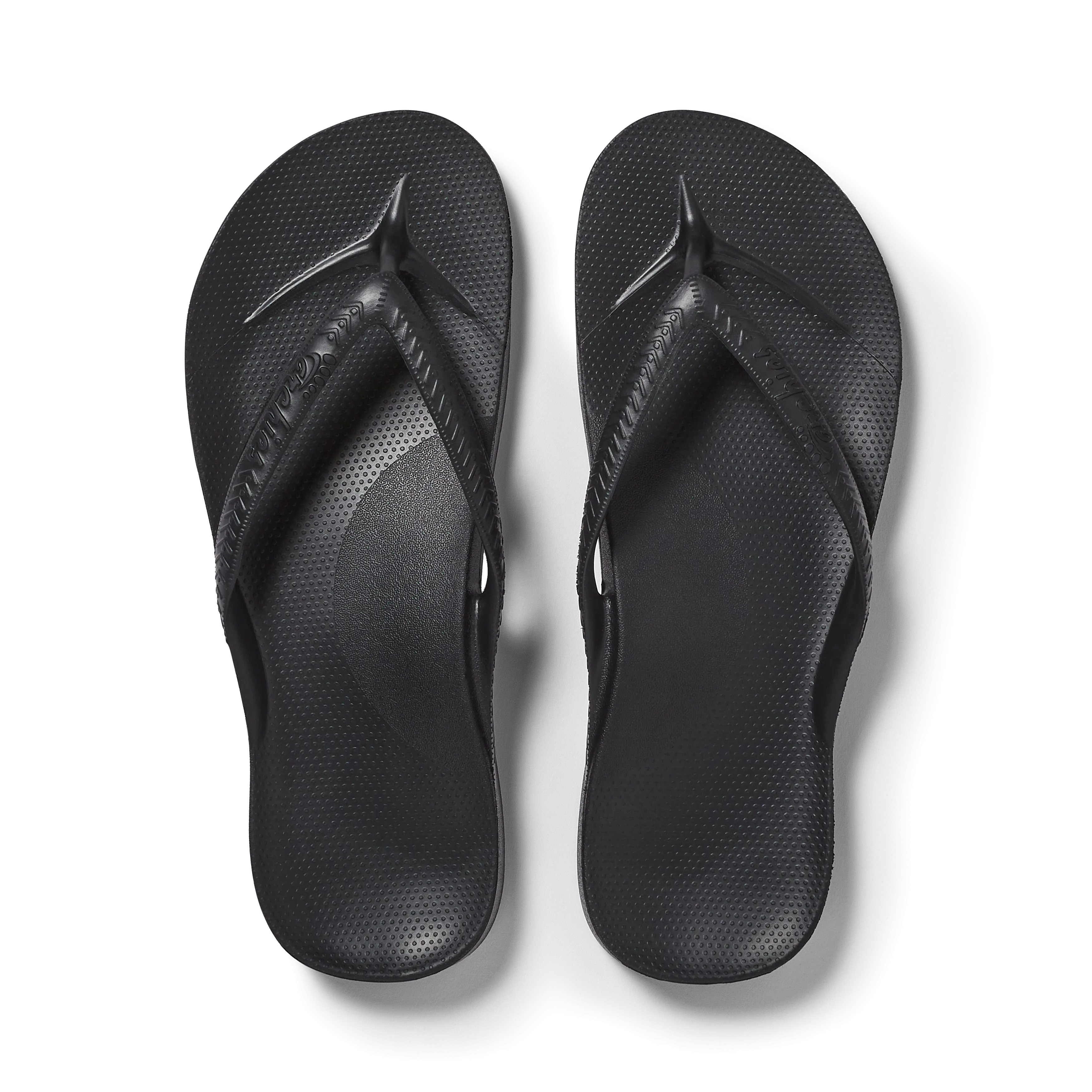 Arch Support Flip Flops - Classic - Black