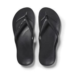 Arch Support Flip Flops - Classic - Black