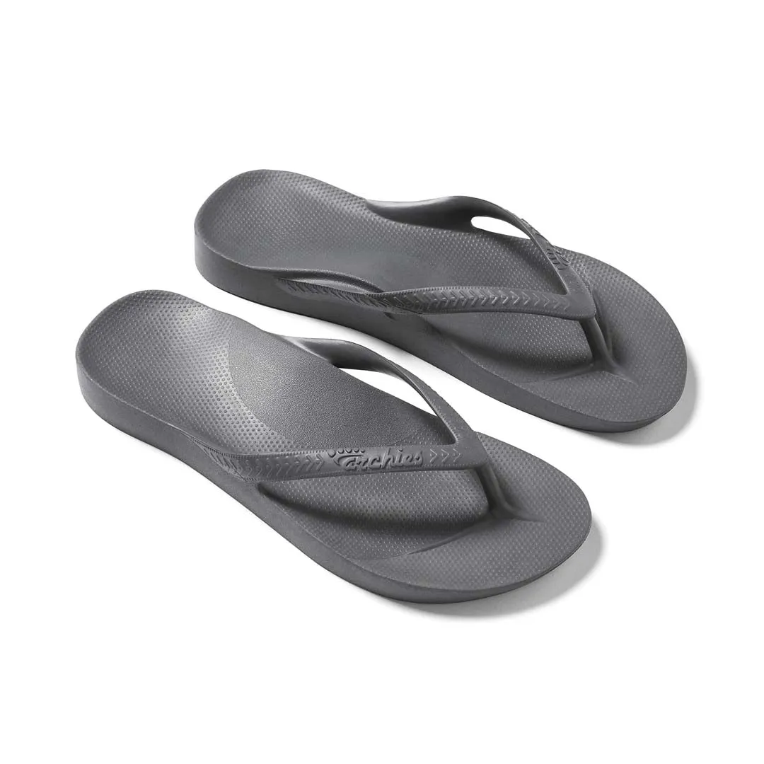 Arch Support Flip Flops - Classic - Charcoal