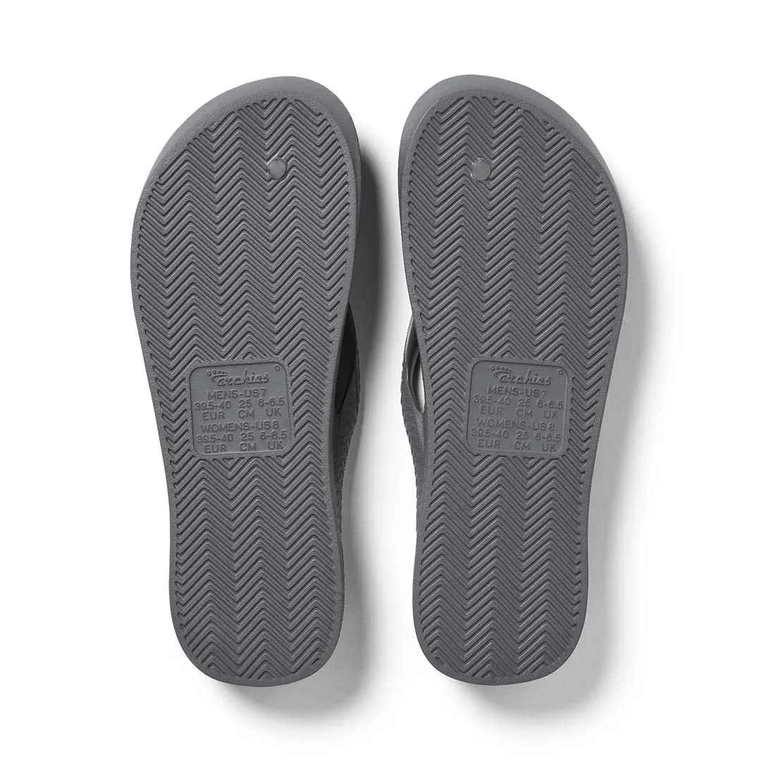 Arch Support Flip Flops - Classic - Charcoal