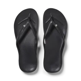 Arch Support Flip Flops - Classic - Crystal Black