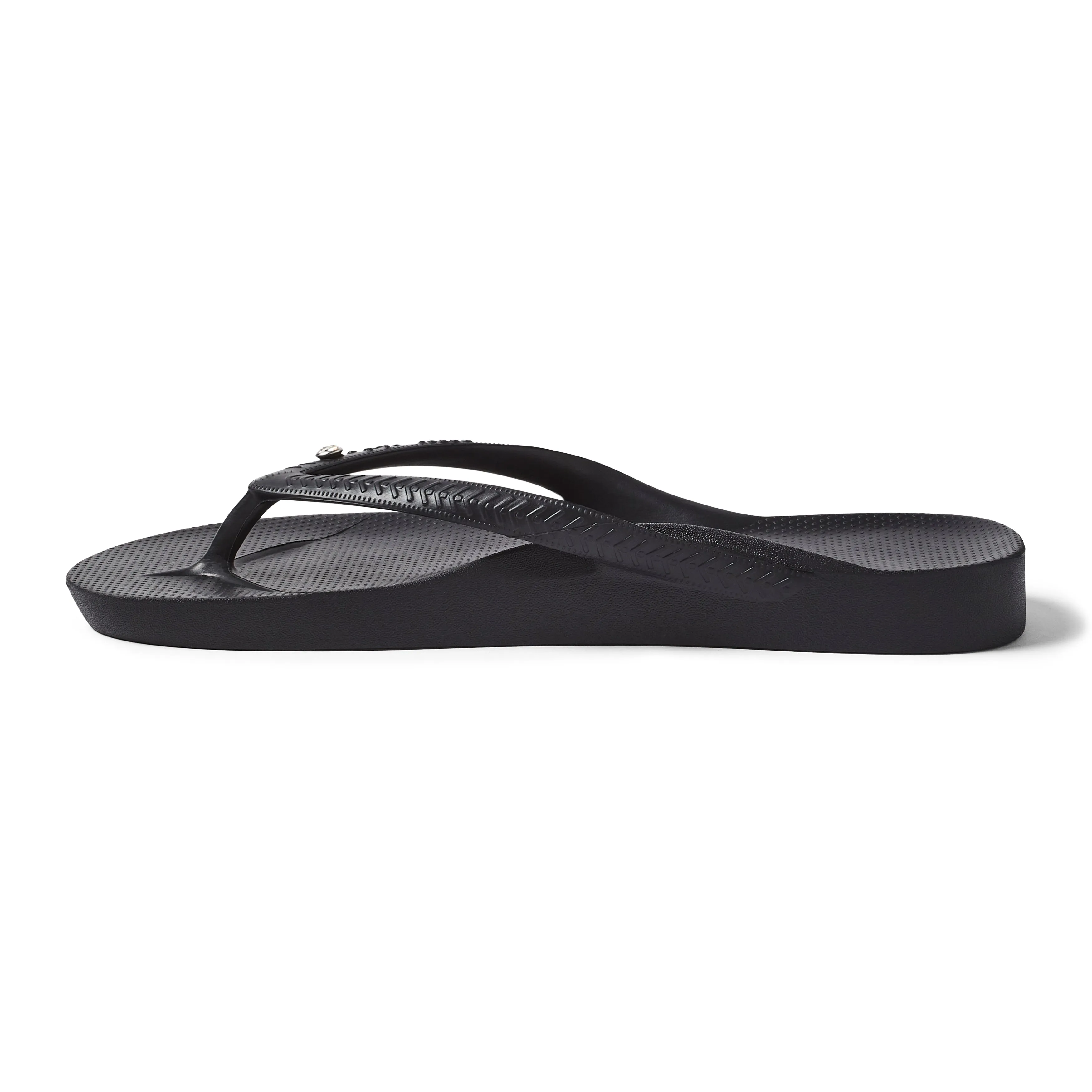 Arch Support Flip Flops - Classic - Crystal Black