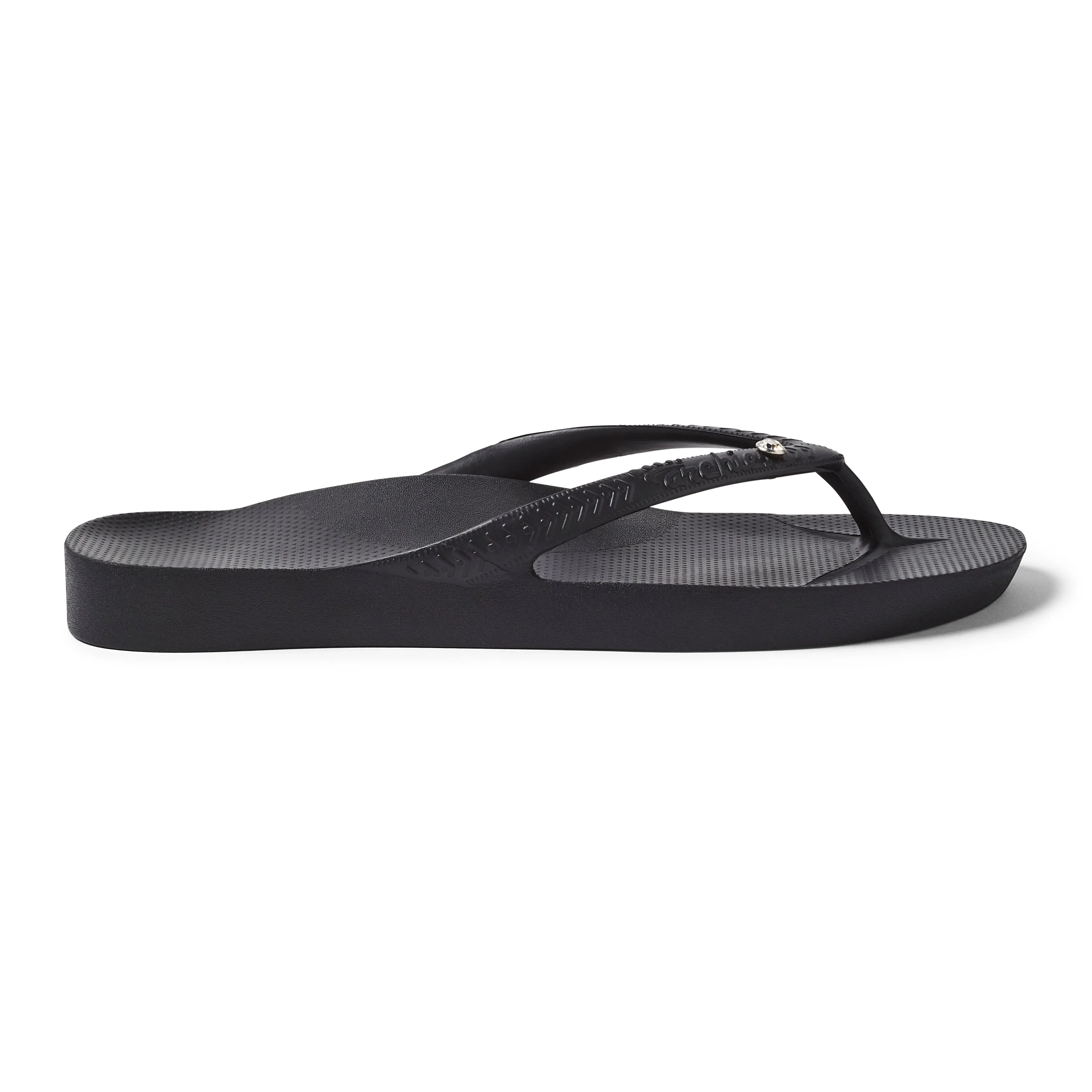 Arch Support Flip Flops - Classic - Crystal Black