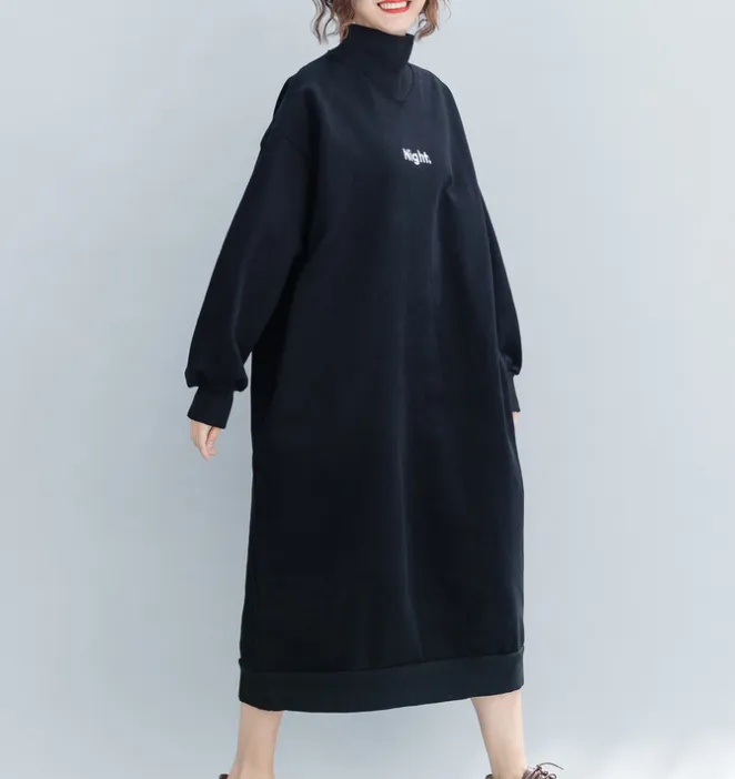 Autumn Fleece Dresses Loose Fall Dresses Casual Women Dresses ZRL97213