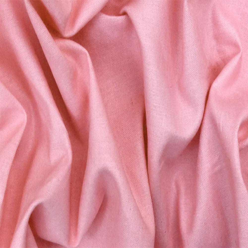 Baby Pink Solid Stretch Linen Shirting Woven Fabric