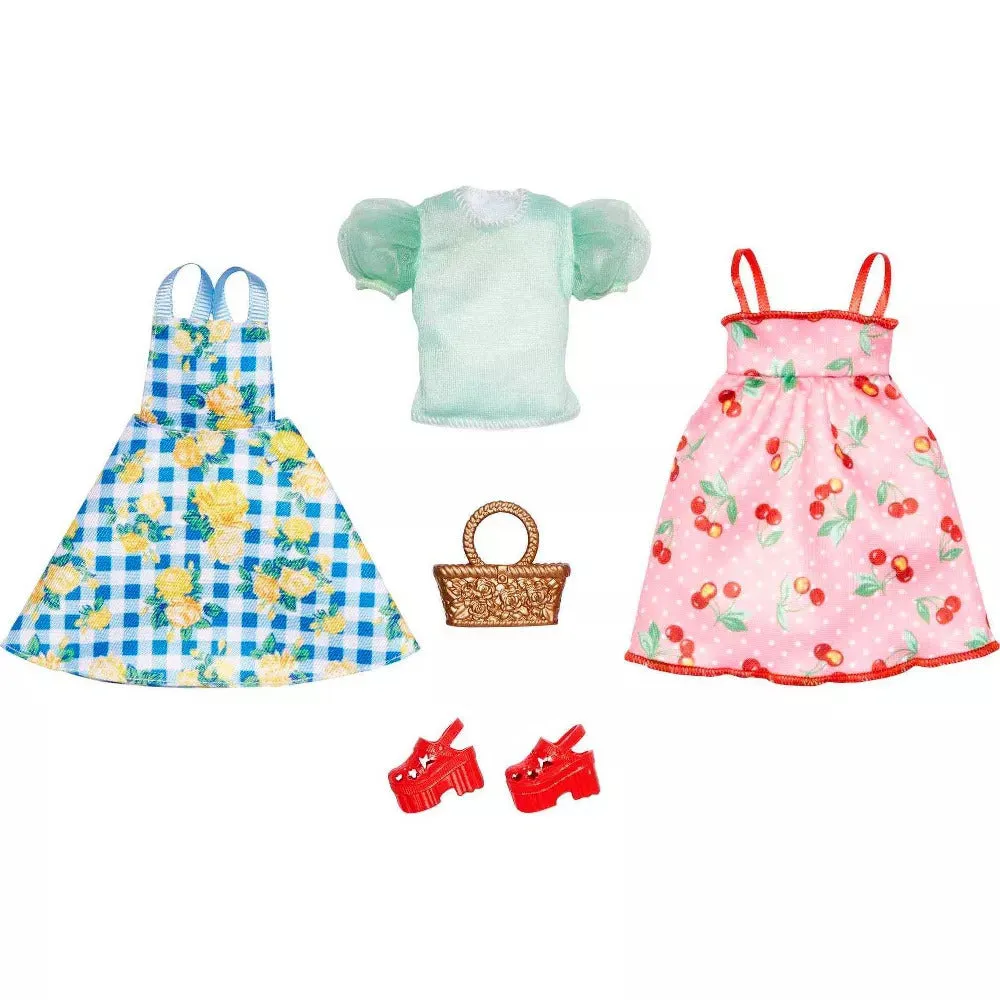 BARBIE FASHION 2 PACK - GINGHAM BLUE DRESS SET