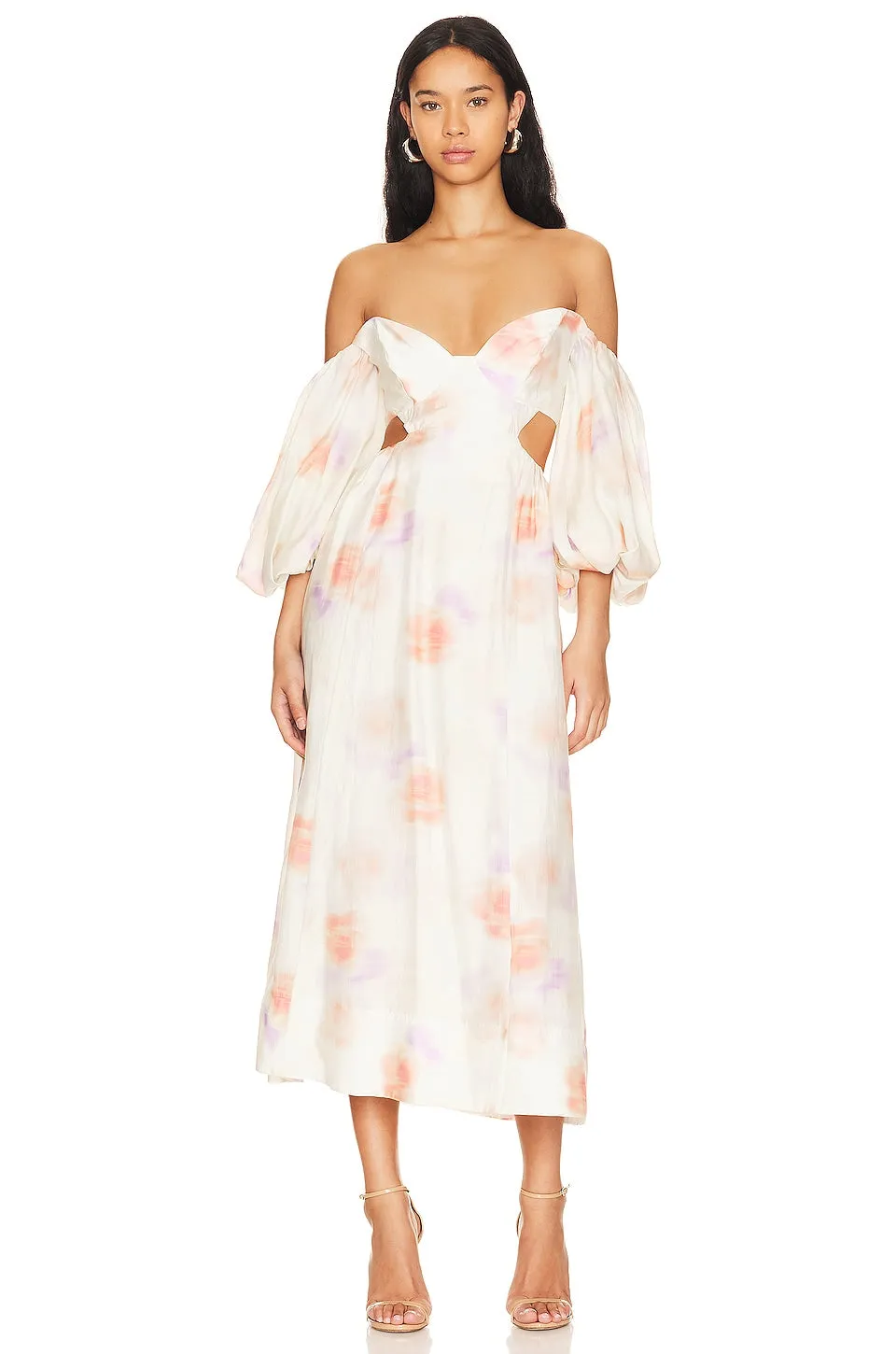 Bardot Lucia midi dress in Painterly Floral