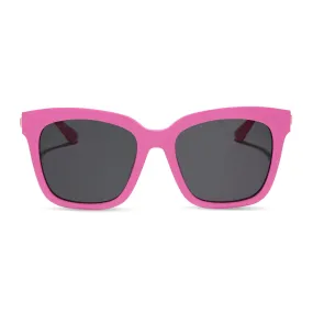 BELLA - BRIGHT PINK   GREY SUNGLASSES