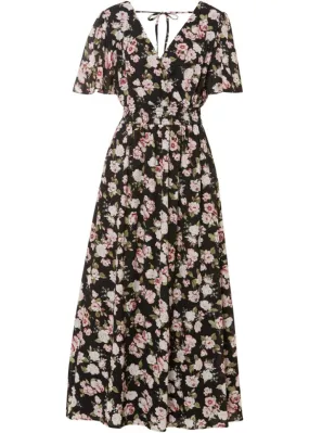 Bodyflirt Floral Maxi Dress, Black