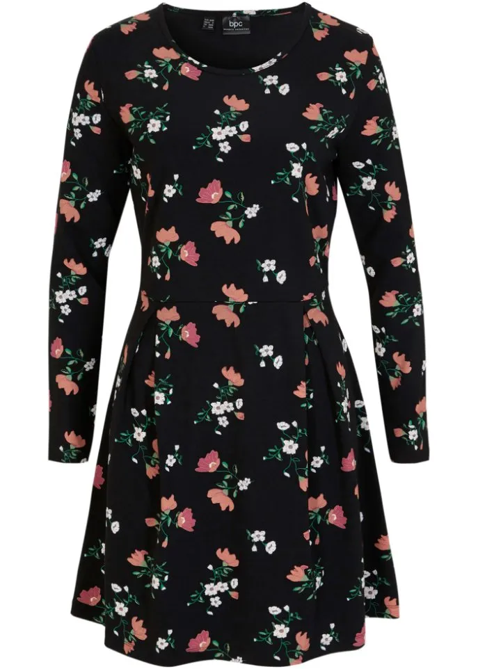 Bpc Bonprix Collection Floral Jersey Dress, Black