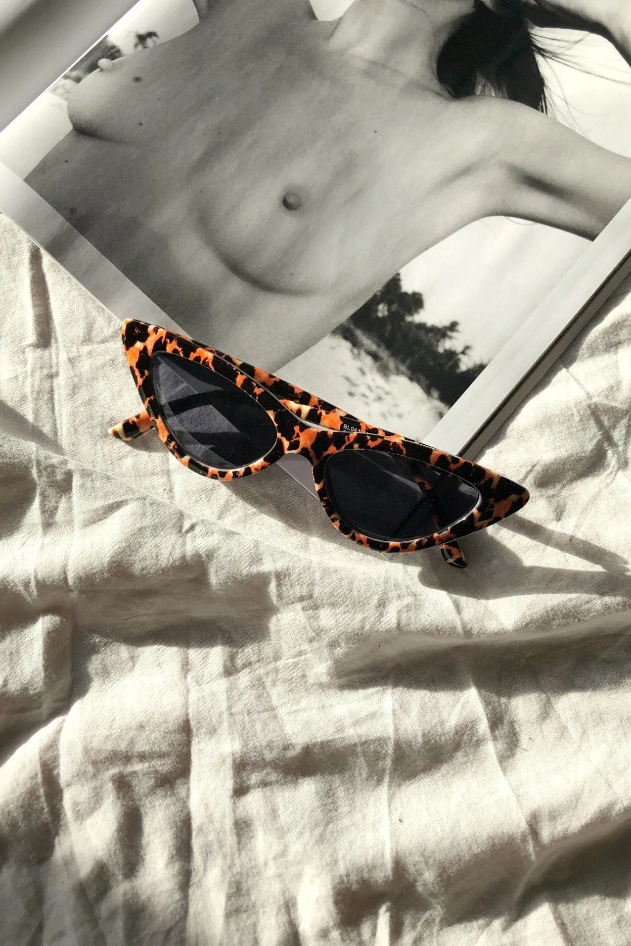 Bright Tortoise Print Cat Eye Sunglasses