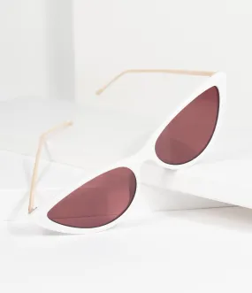 Classic White Cat Eye Sunglasses