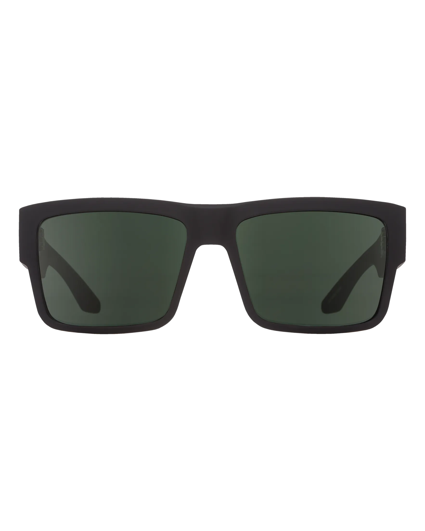 Cyrus Polarised Sunglasses in Soft Matte Black & HD Plus Grey Green