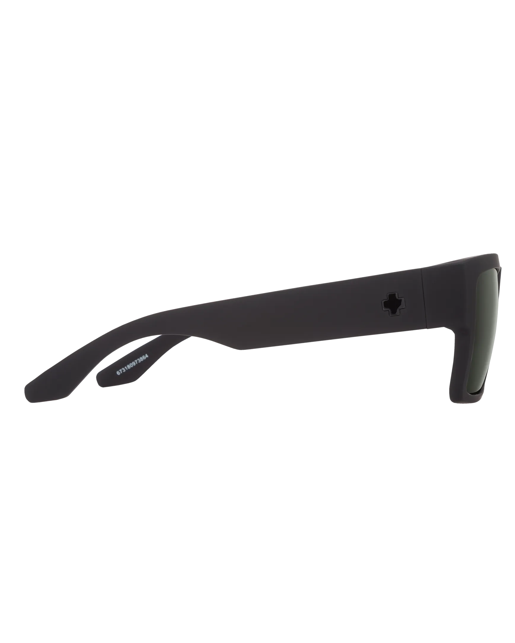 Cyrus Polarised Sunglasses in Soft Matte Black & HD Plus Grey Green