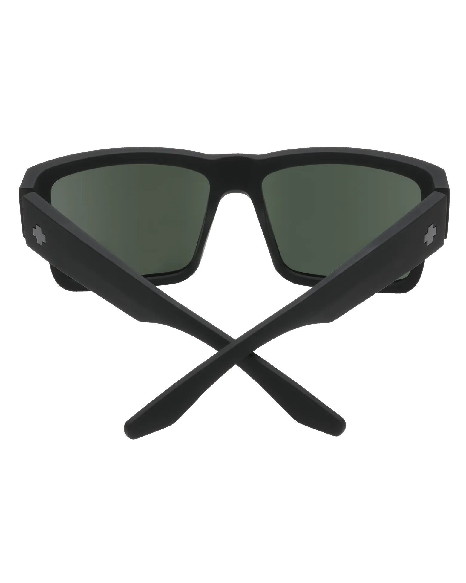 Cyrus Polarised Sunglasses in Soft Matte Black & HD Plus Grey Green