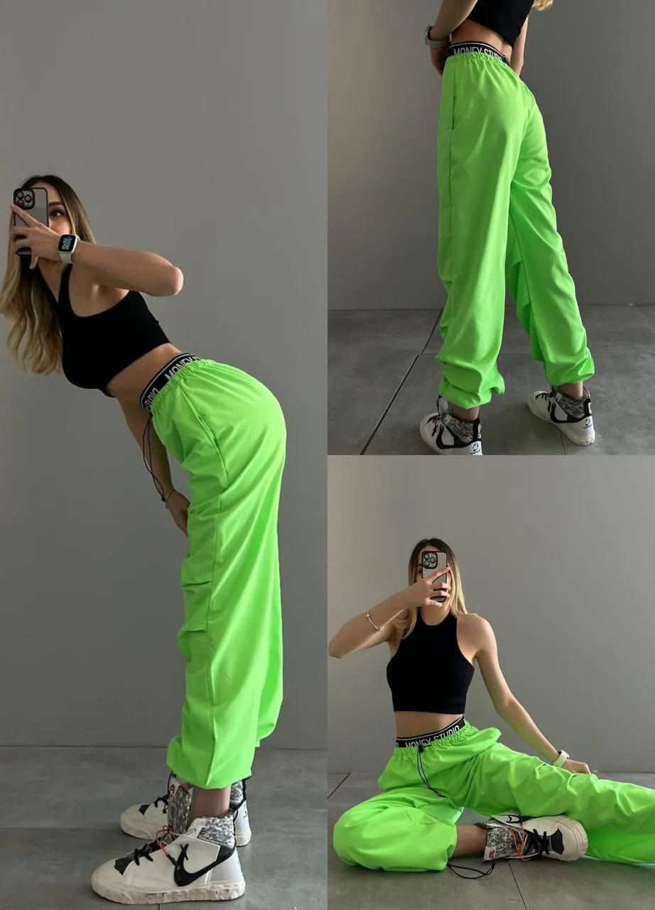 elastic belted jogger pants