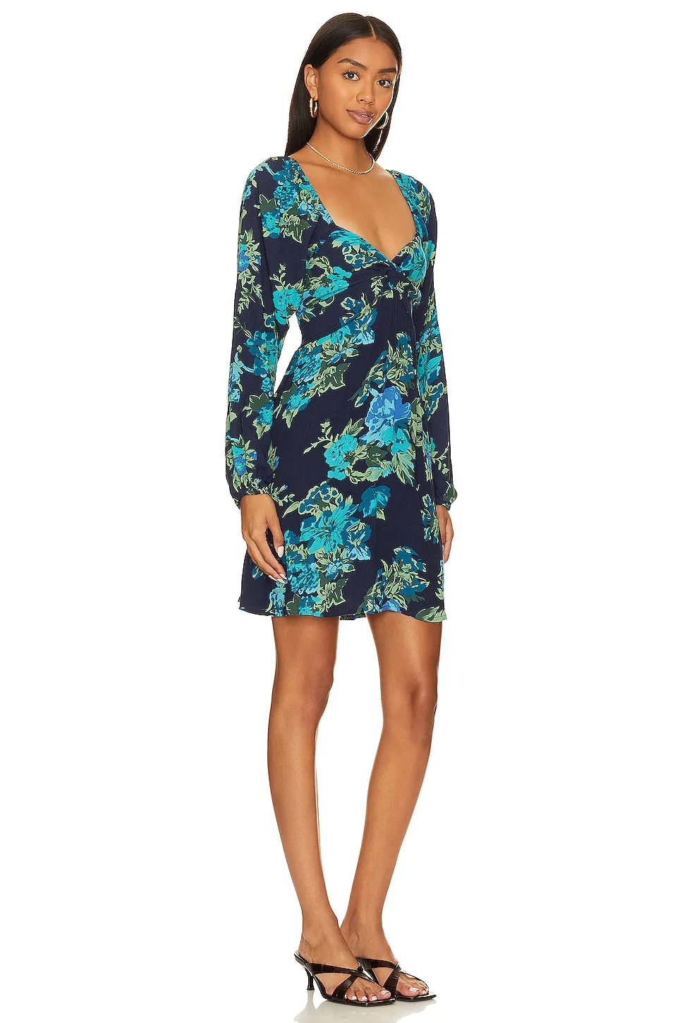 FAITHFULL THE BRAND Amias mini dress, Escala Floral & Navy