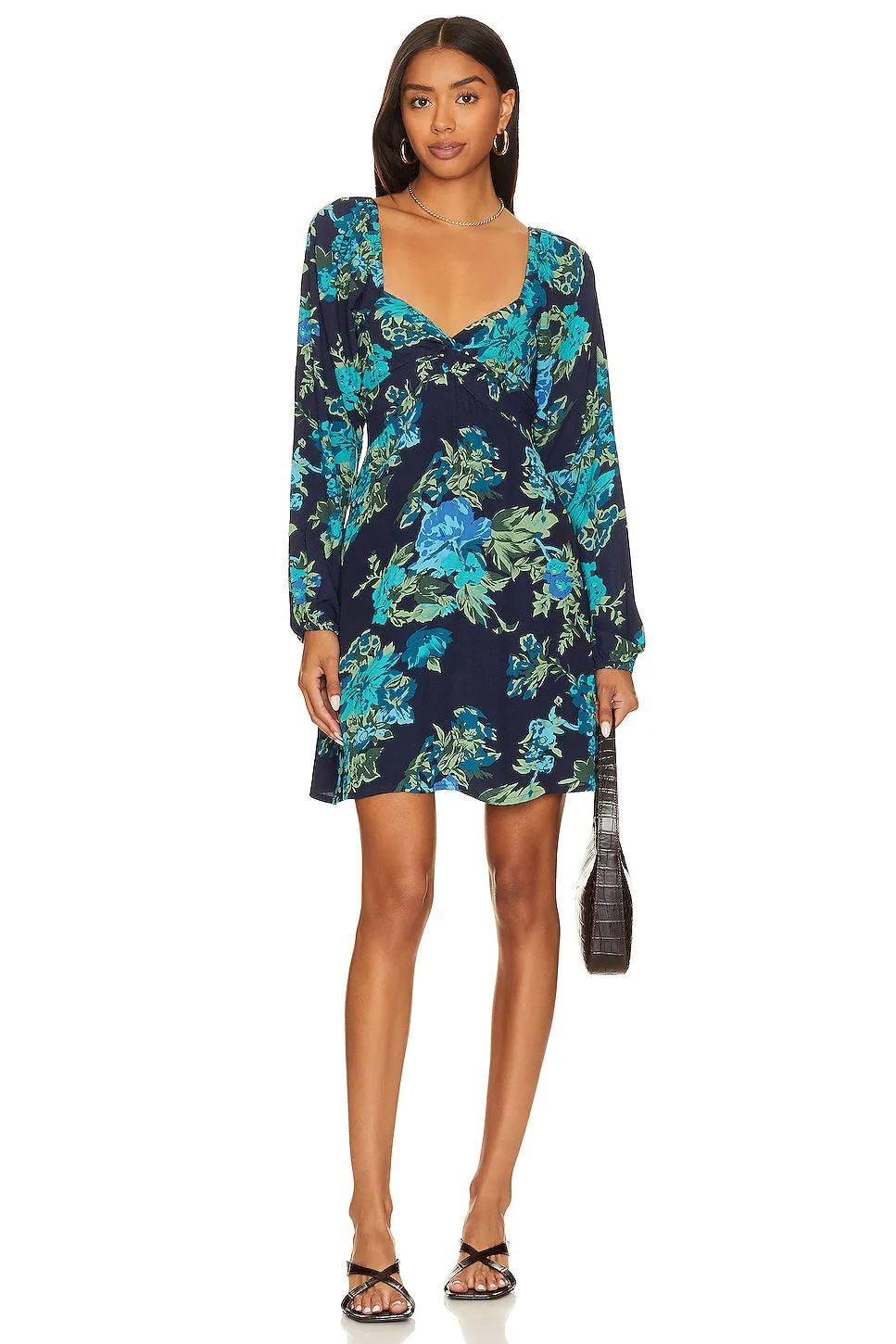 FAITHFULL THE BRAND Amias mini dress, Escala Floral & Navy