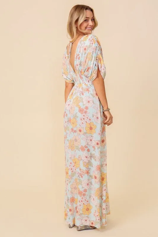 floral print brunch spring summer maxi sundress