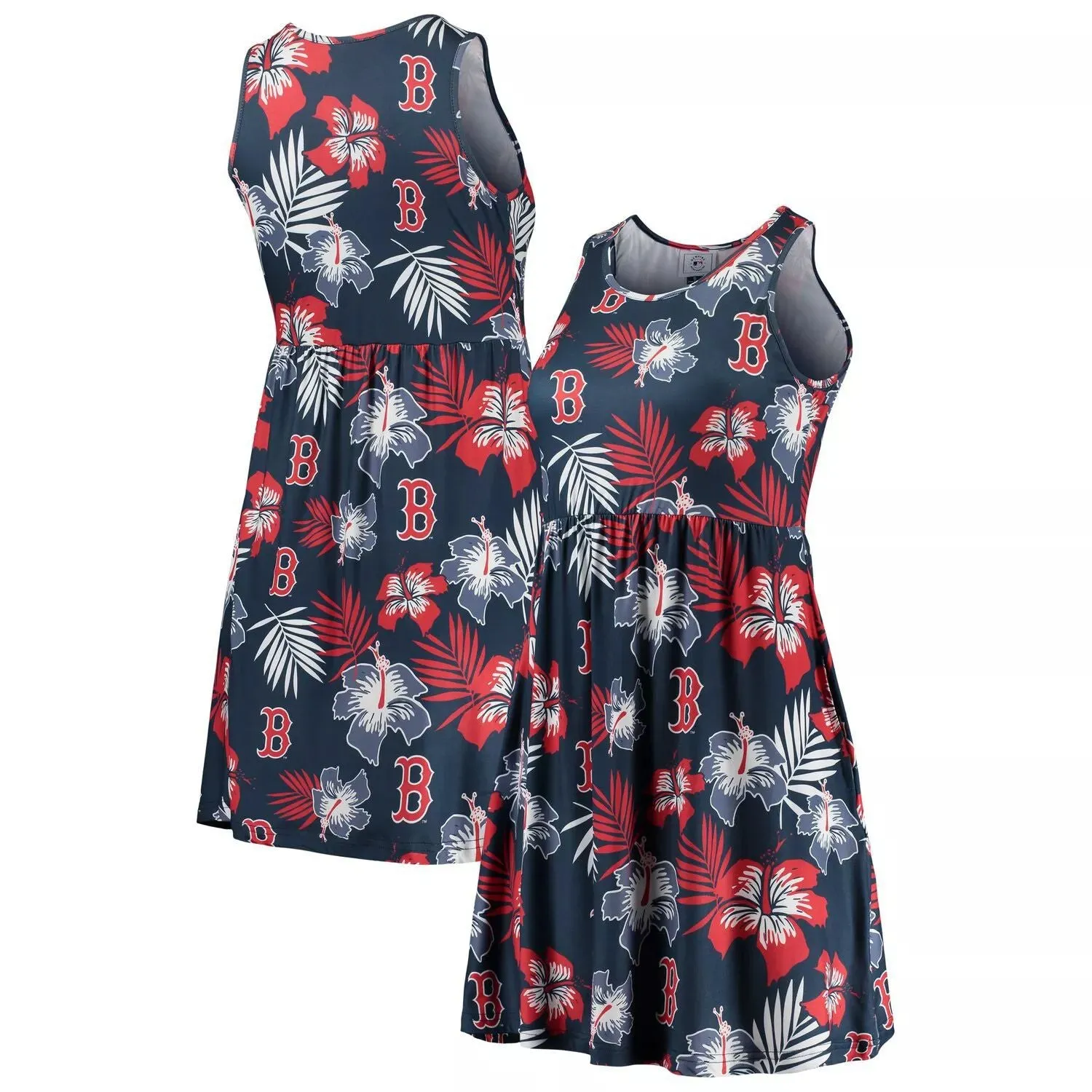 FOCO Boston Red Sox Women's Navy Blue Floral Sundress