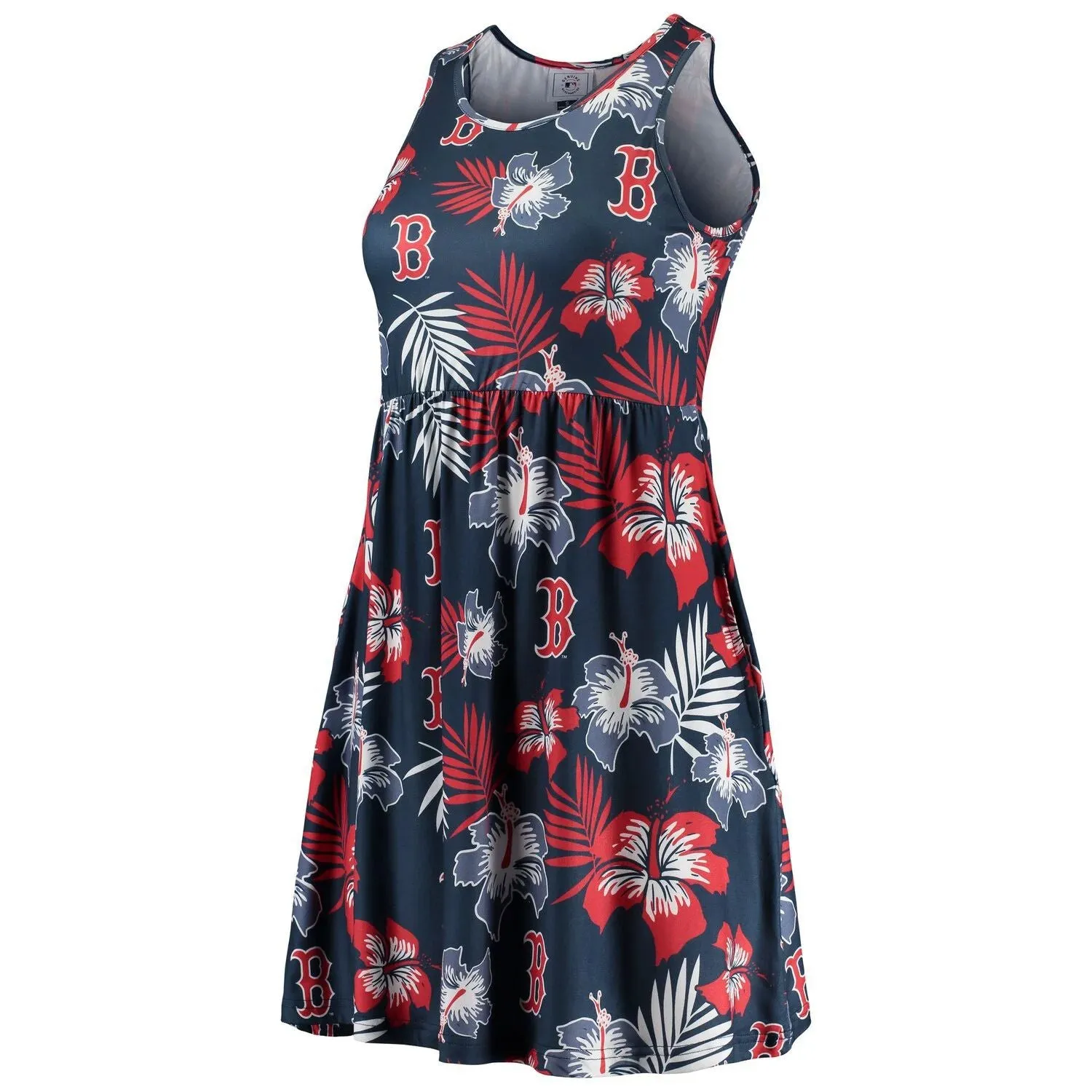 FOCO Boston Red Sox Women's Navy Blue Floral Sundress