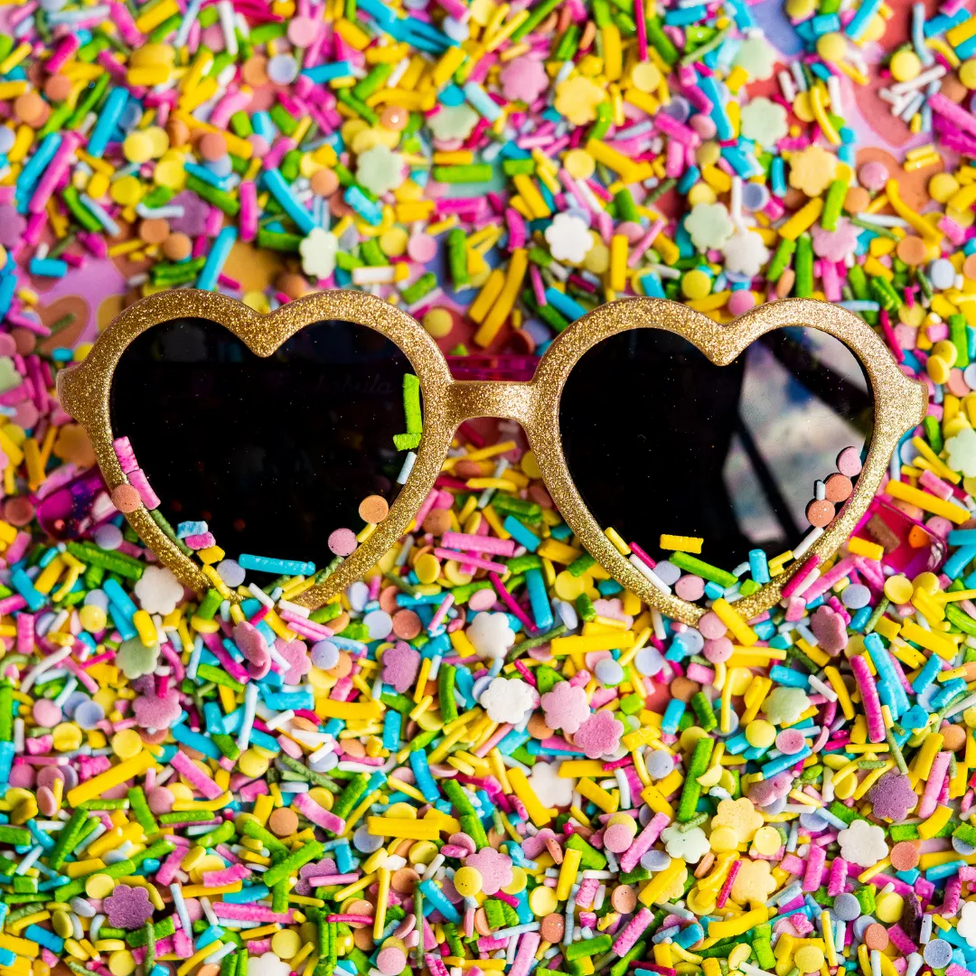 Glitter Heart Kids Sunglasses