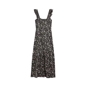 H&M Satin dress, black/floral print