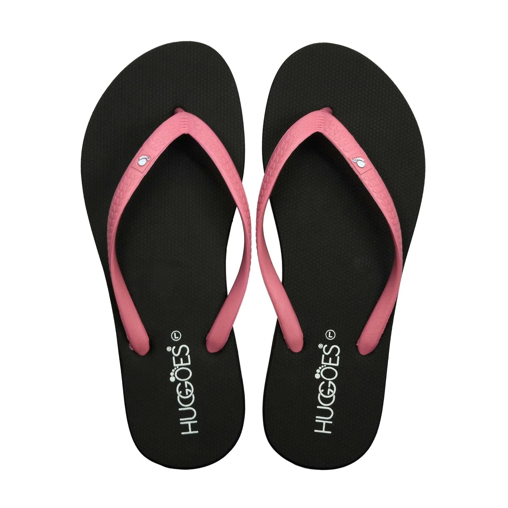 Huggoes by Aerothotic - Ebony Women Flip Flops Slippers - Original Thailand Imported - (BK1)