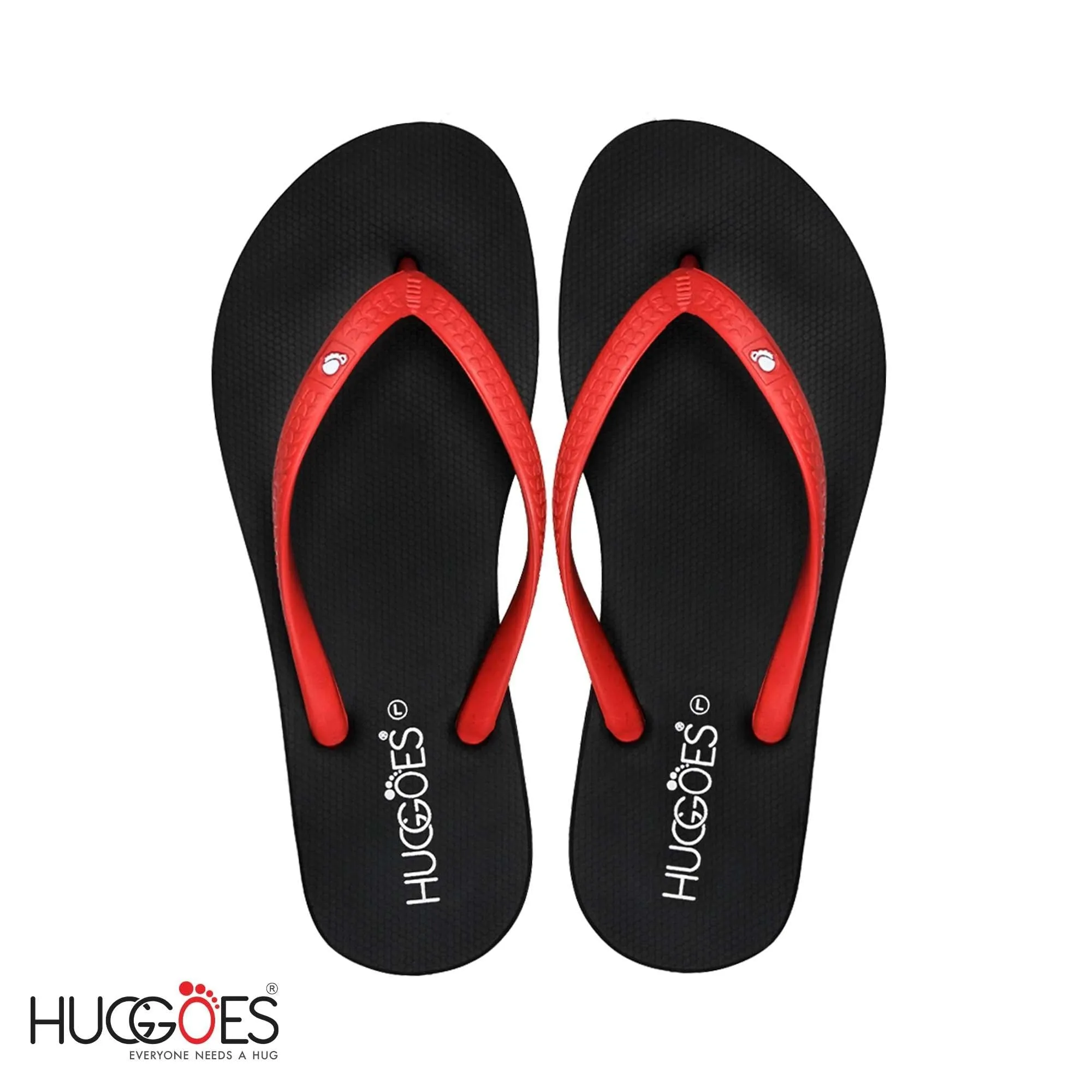 Huggoes by Aerothotic - Ebony Women Flip Flops Slippers - Original Thailand Imported - (BK1)