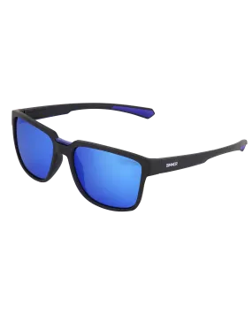 Knoll Polarised Sunglasses in Matte Black & Blue Oil