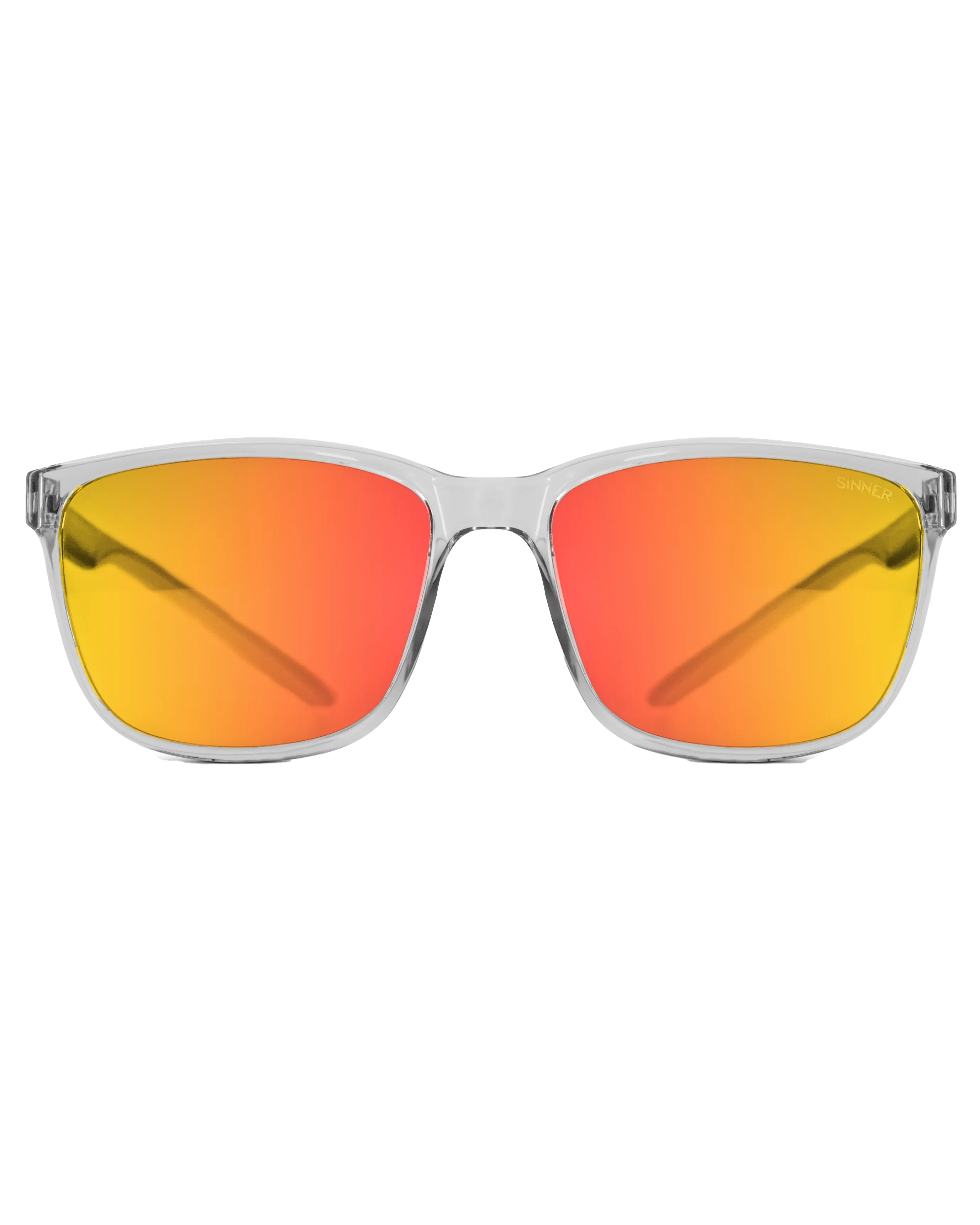 Komo Sunglasses in Matte Cry Clear & Orange Oil