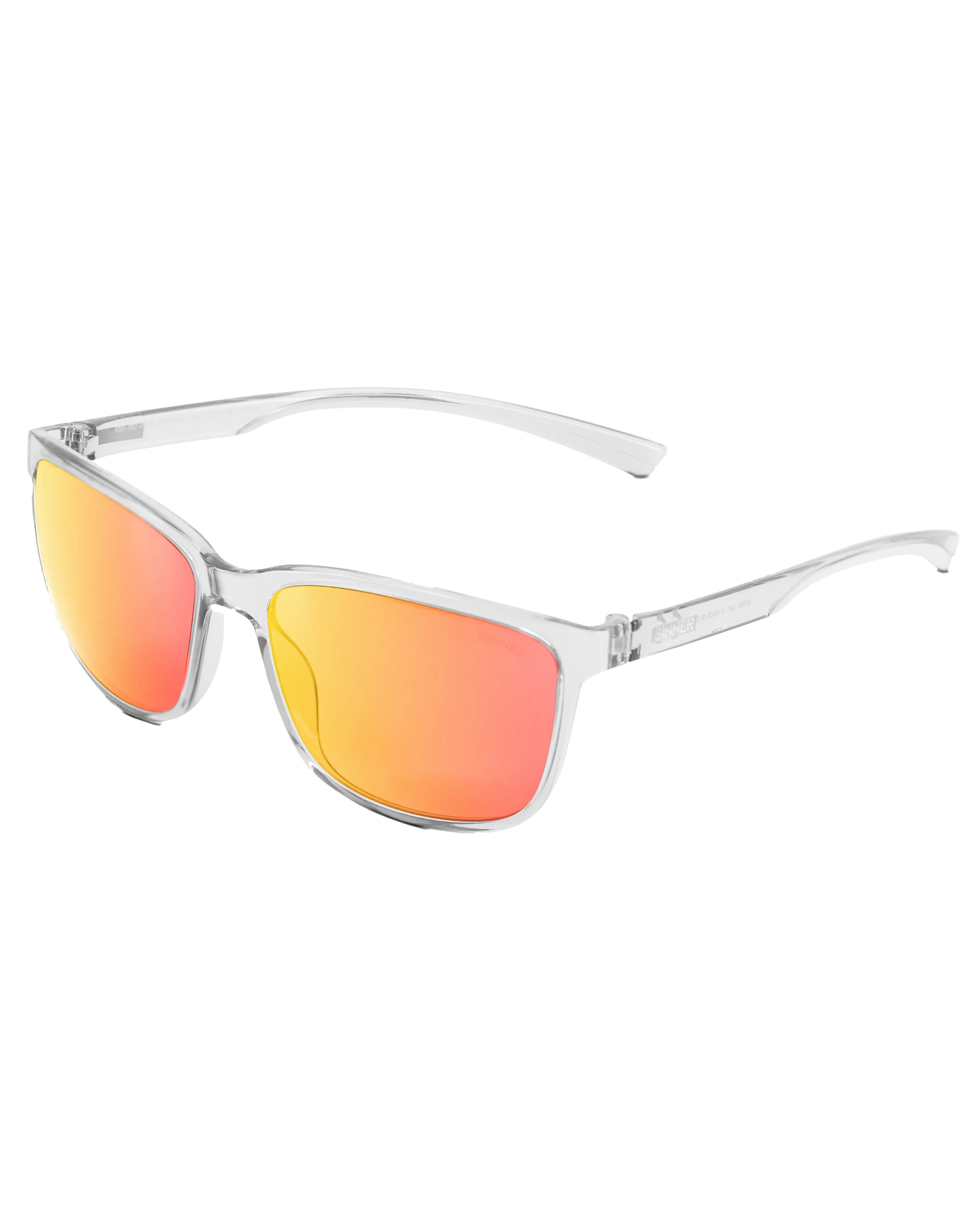 Komo Sunglasses in Matte Cry Clear & Orange Oil