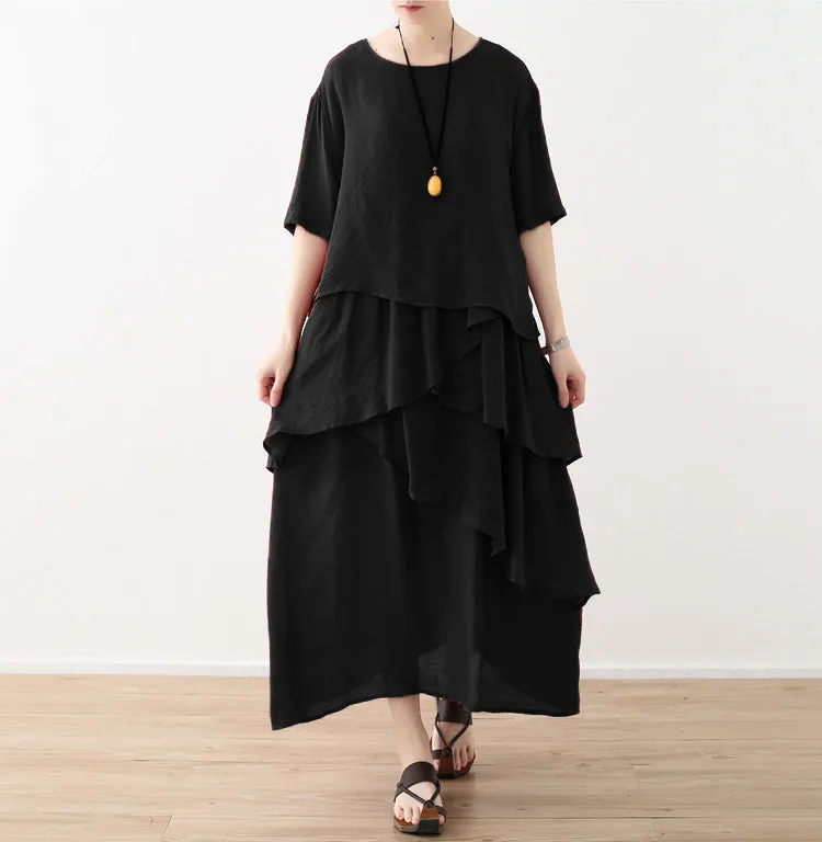 Layered casual summer Women Dresses long women dresses AMT962329