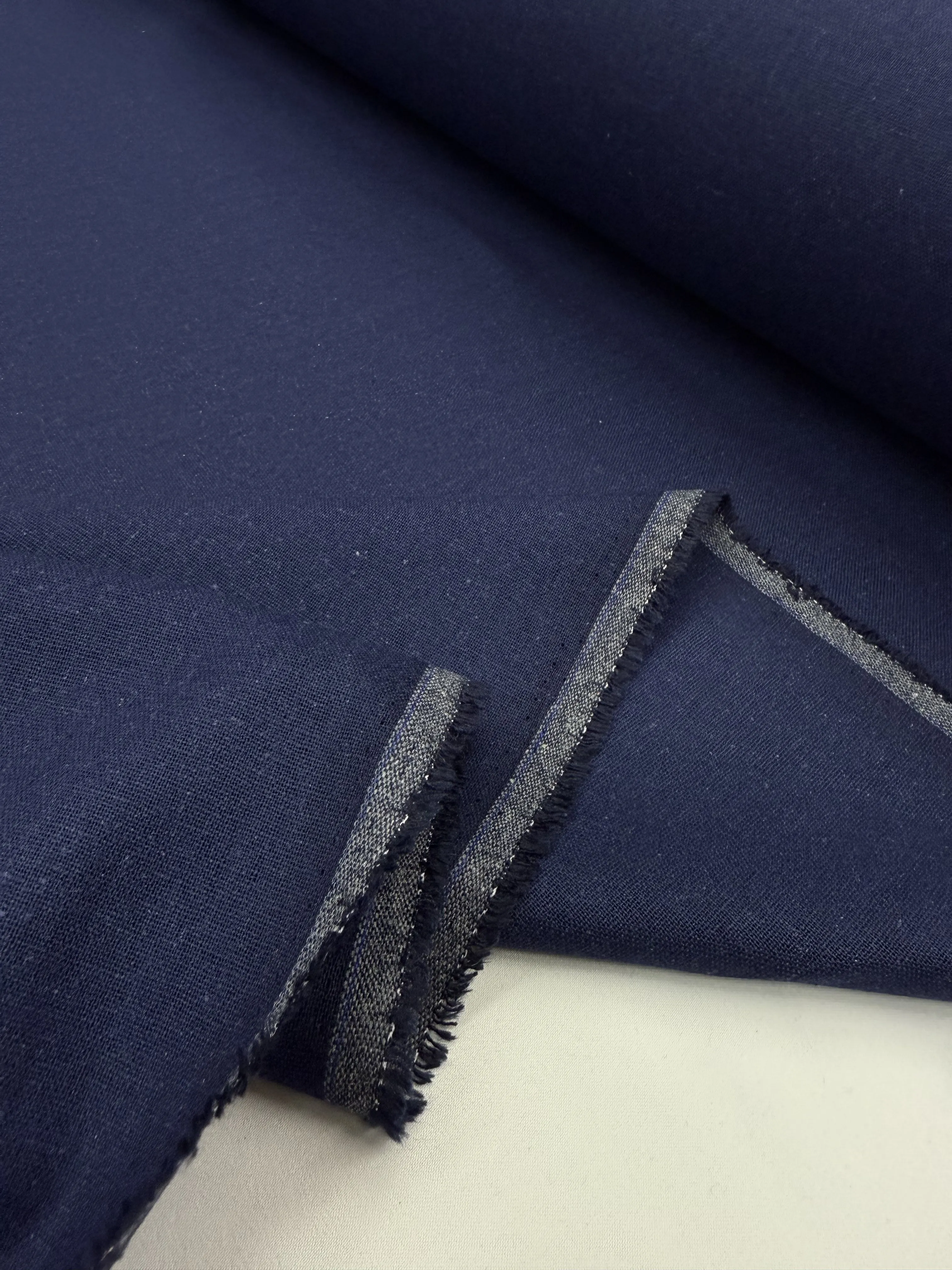 Linen Rayon - Navy