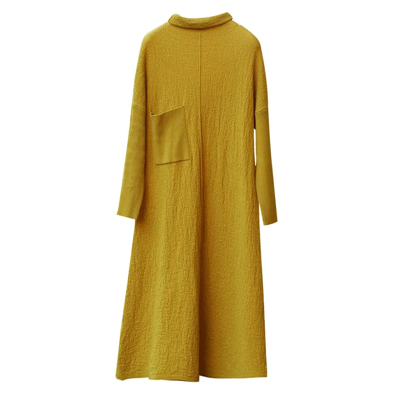 Linen Women Dresses Sleeves Autumn Winter Women Dresses WC961852