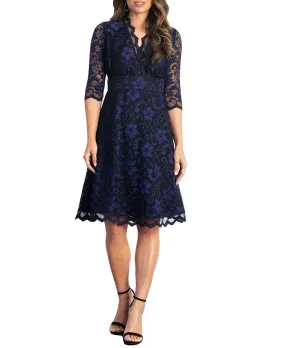 Mon Cherie Kiyonna Women's Floral Lace Cocktail Dress