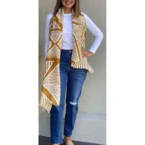 Mustard Patterned Scarf