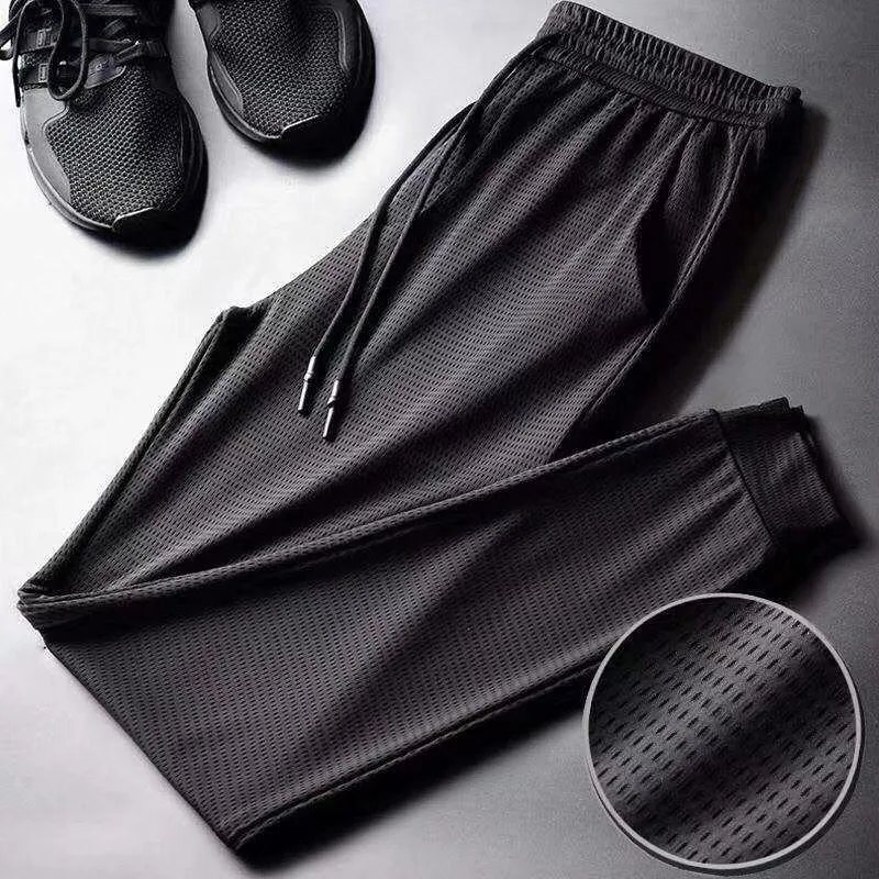 Pants Men Korean Trendy Loose Wide Leg Straight All-Matching Casual Thin Summer Silk Length Pants