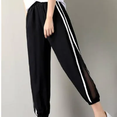 Plus Size Wide Leg Pants Women Thin Loose Lantern Wide Leg Casual Ankle-Length Pants