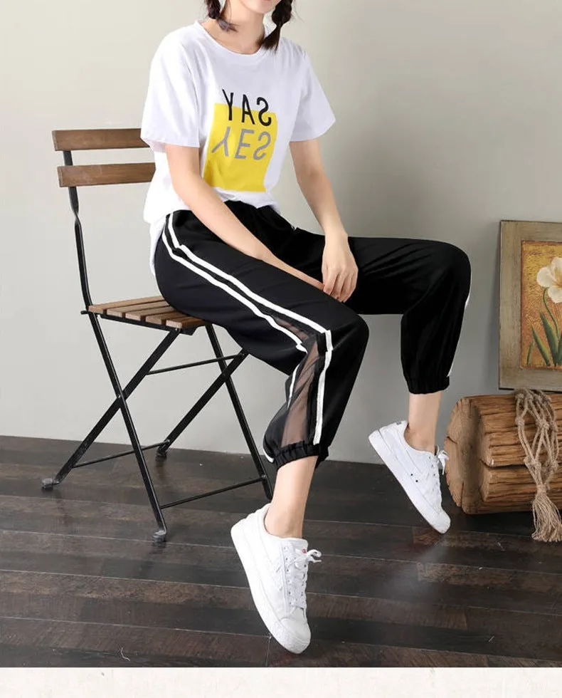 Plus Size Wide Leg Pants Women Thin Loose Lantern Wide Leg Casual Ankle-Length Pants