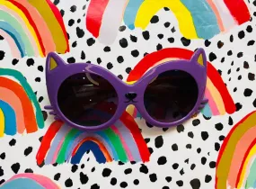 Purple Cat Retro Kids Sunglasses