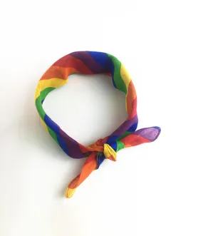 Rainbow Striped Hair Scarf