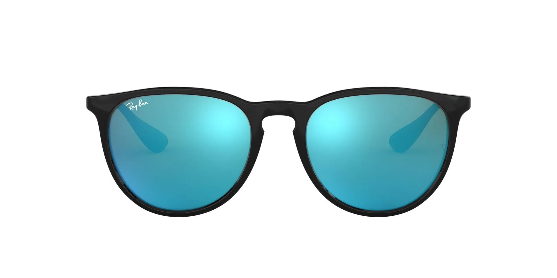 RAY-BAN Erika Color Mix Black/Gunmetal - Blue Mirror Sunglasses