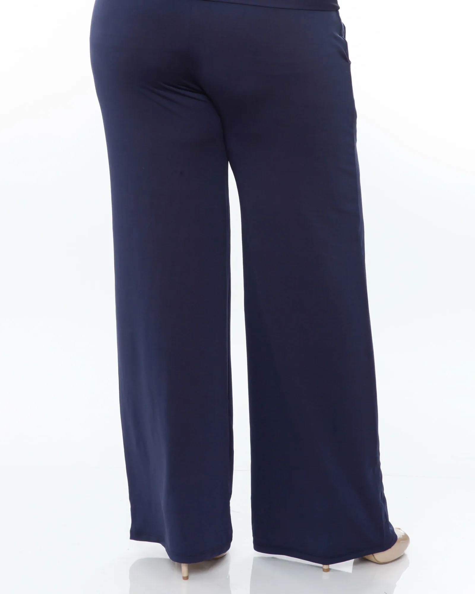 Solid Palazzo Pants | Navy