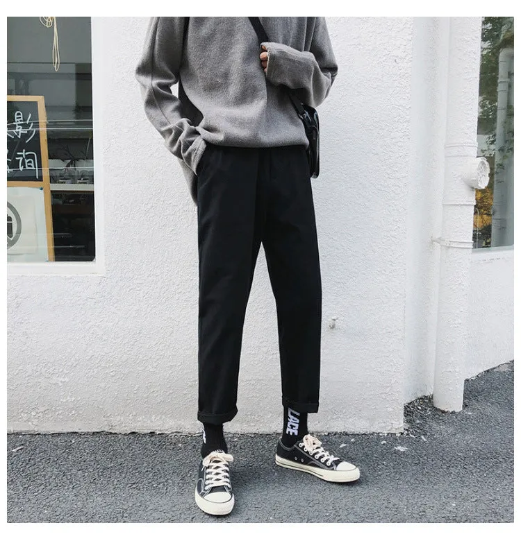 Stretchable Denim Pants Straight Long Trendy Loose Cargo Pants