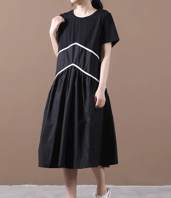 Women Dresses Casual Linen Women Dresses Bat Short Sleeve WG97215