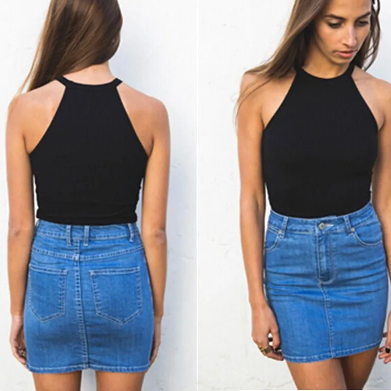 Women's Summer Casual Solid Crop Top