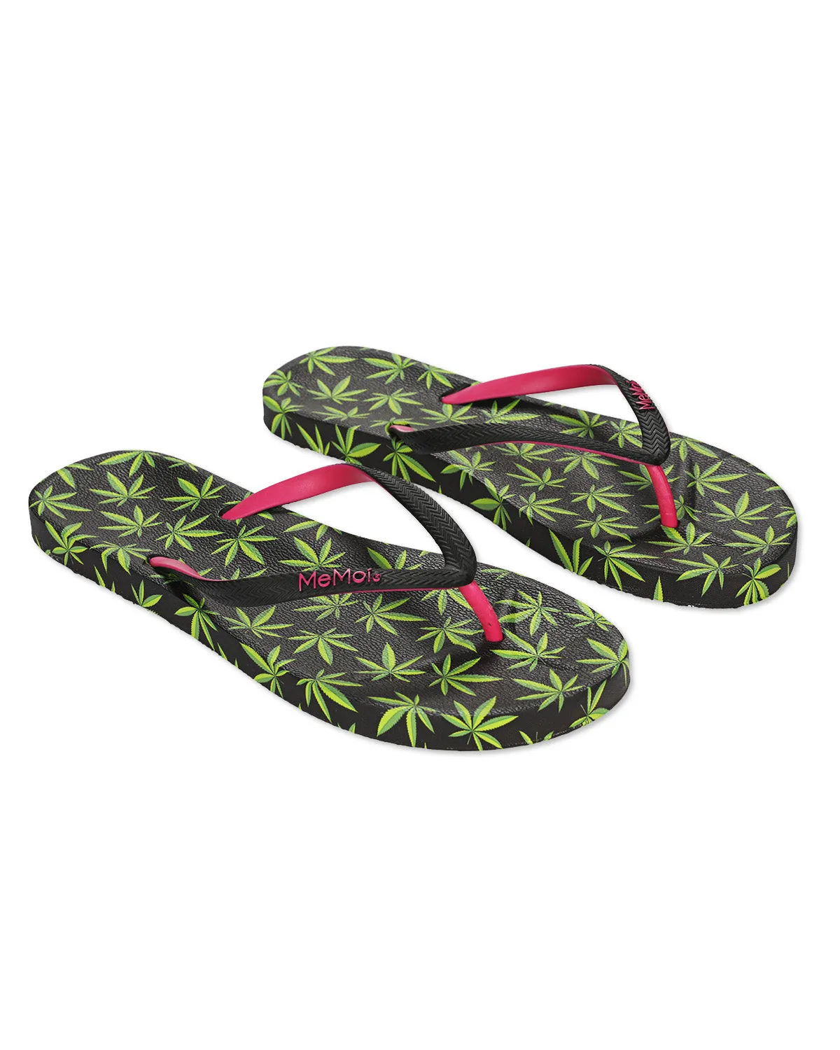 Women's Weed Flip Flops & Mesh Bag Set